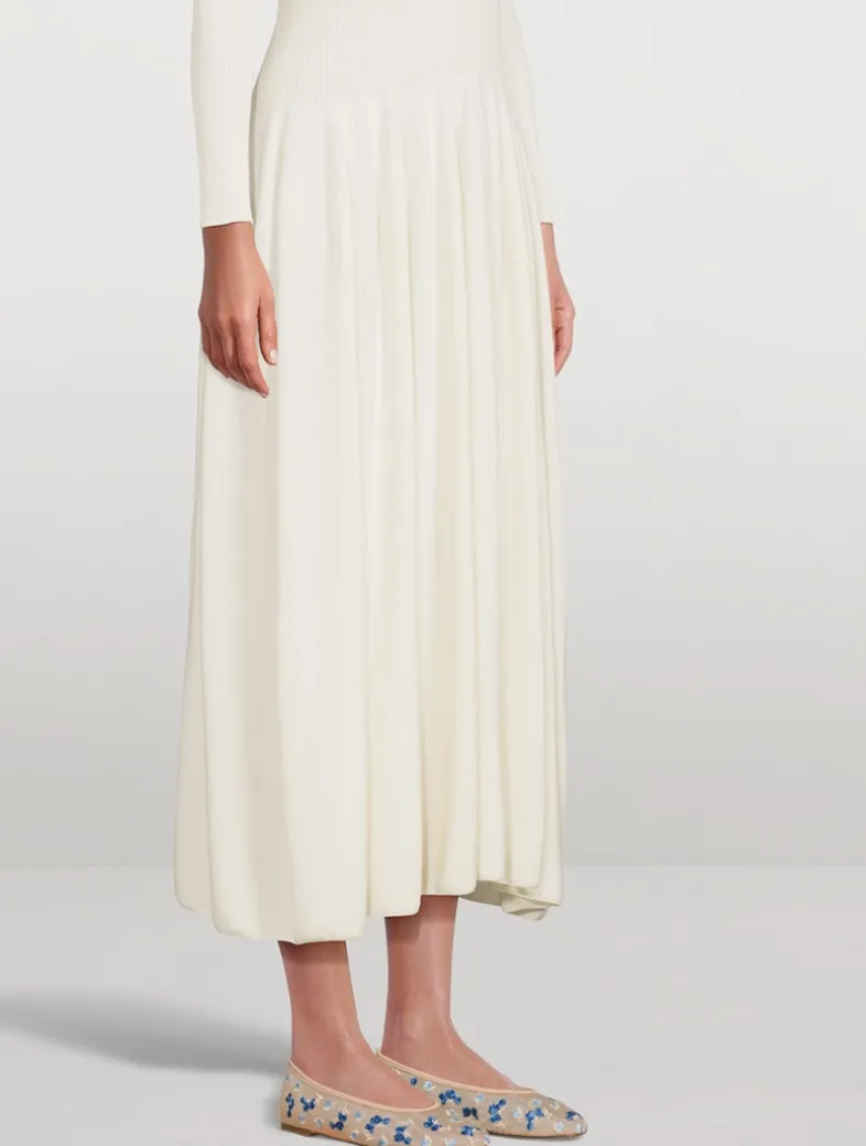 Bareitall Floral-Embroidered Mesh Ballet Flats