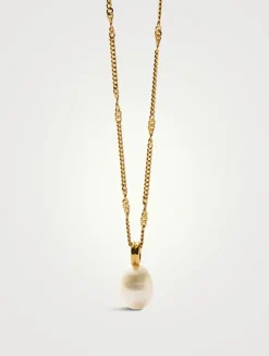 Baroque Pearl Twisted Chain Necklace