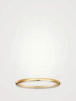 Barre 18K Gold Pavé Diamond Bangle Bracelet