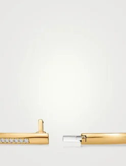 Barre 18K Gold Pavé Diamond Bangle Bracelet