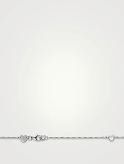 Barre 18K White Gold Floating Diamond Pendant Necklace