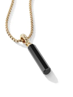 Barrel Amulet With Green Onyx And 18k Yellow Gold