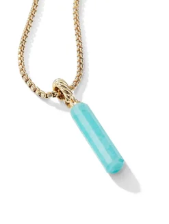 Barrel Amulet With Green Onyx And 18k Yellow Gold