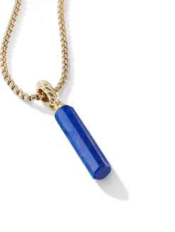 Barrel Amulet With Pink Opal And 18k Yellow Gold