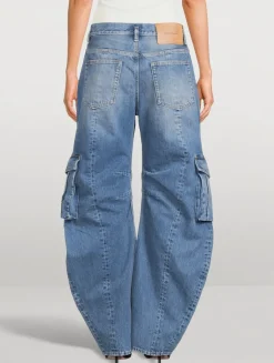 Barrel-Leg Cargo Jeans