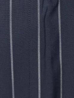 Barrel-Leg Trousers In Pinstripe Print