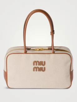 Beau Canvas And Leather Bag