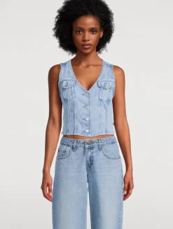 Bella Denim Corset Vest
