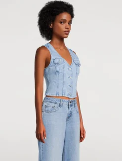 Bella Denim Corset Vest