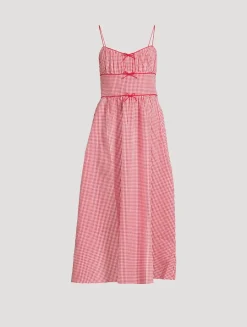 Belline Midi Dress In Gingham Print