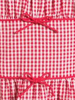 Belline Midi Dress In Gingham Print