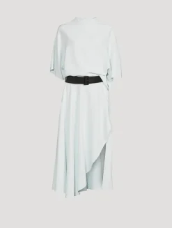 Belted Cady Midi Dress