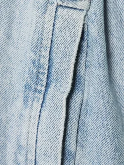 Belted Denim Trench Vest