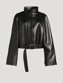 Belted Leather Jacket