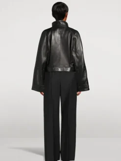 Belted Leather Jacket