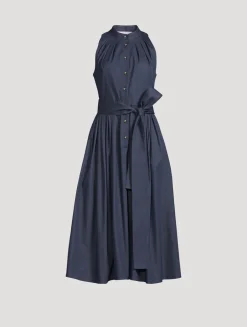 Belted Poplin Shirt Dress