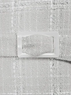 Belted Tweed Midi Dress