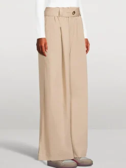 Belted Wide-Leg Trousers