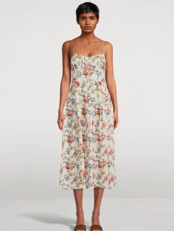Benoit Midi Dress In Floral Print