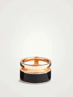 Berbère Chromatic 18K Rose Gold Two-Row Ring