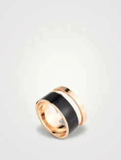 Berbère Chromatic 18K Rose Gold Two-Row Ring
