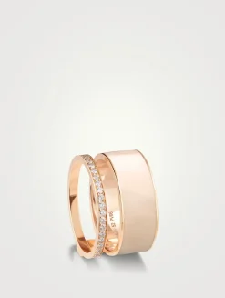 Berbère 18K Rose Gold Ring With Diamonds
