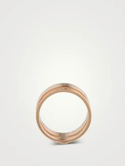Berbère Module Rose Gold Ring With Diamonds