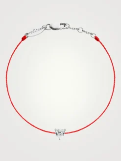 Bien-Aimé 18K White Gold String Bracelet With Diamond