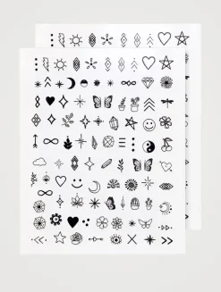 Black & White Nail Art Tattoos