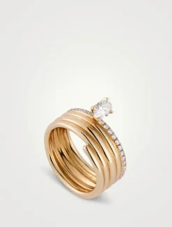 Blast Rose Gold Ring With Diamonds