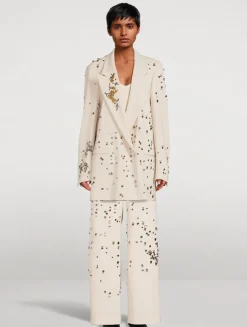 Blink Embellished Double-Breasted Wool Blazer