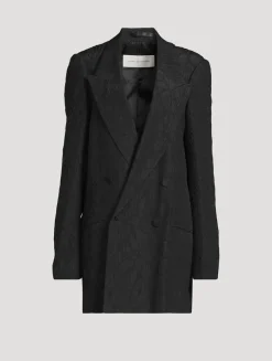 Blink Embellished Double-Breasted Wool Blazer