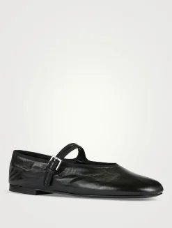 Boheme Leather Mary Jane Ballet Flats