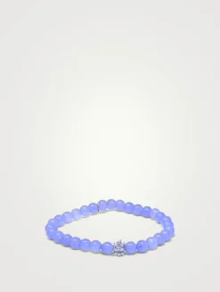 Bohème Dew Drop Silver Jade Mini Rondelle Bracelet