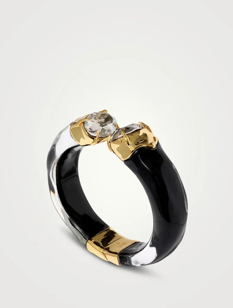 Bonbon Crystal Lucite Hinge Bracelet