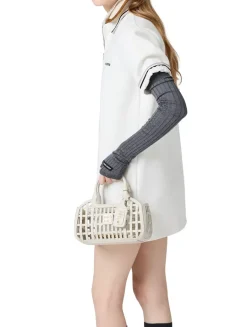 Bonded Piqué And Technical Jersey Dress