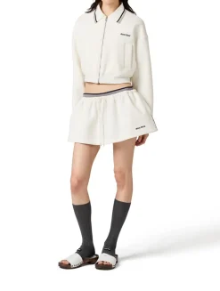 Bonded Piqué And Technical Jersey Blouson Jacket