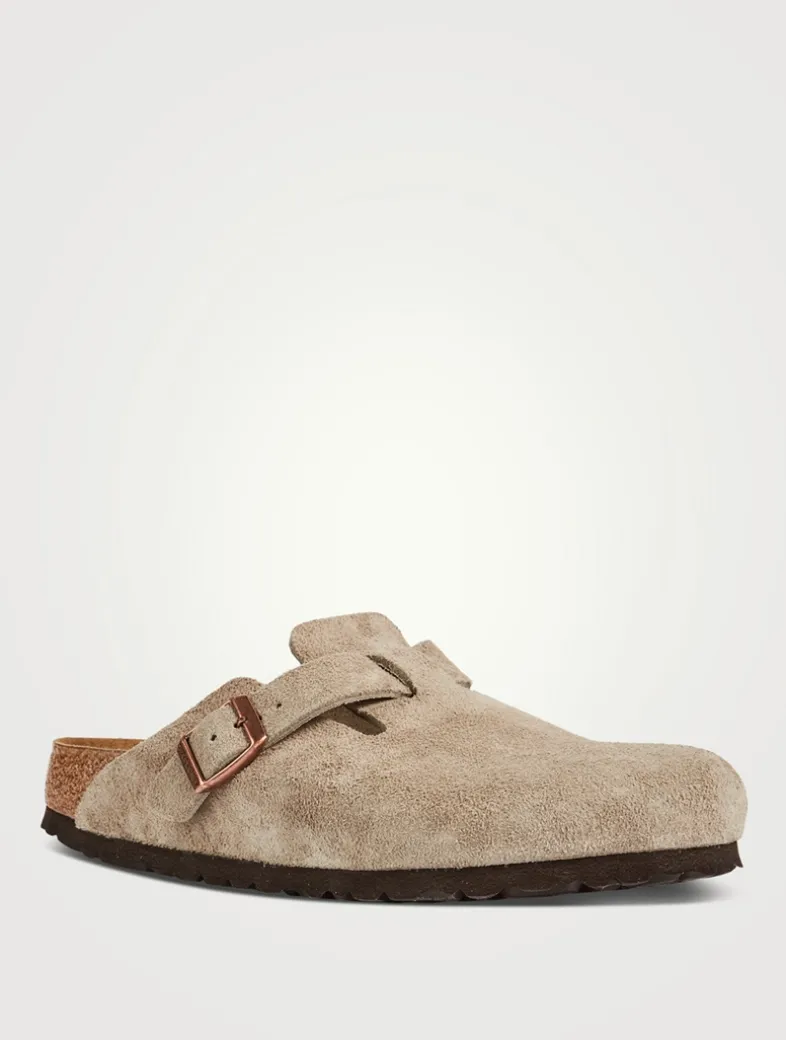 Boston Suede Slide Sandals