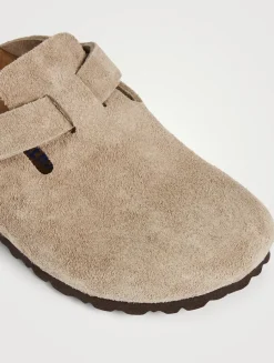 Boston Suede Slide Sandals