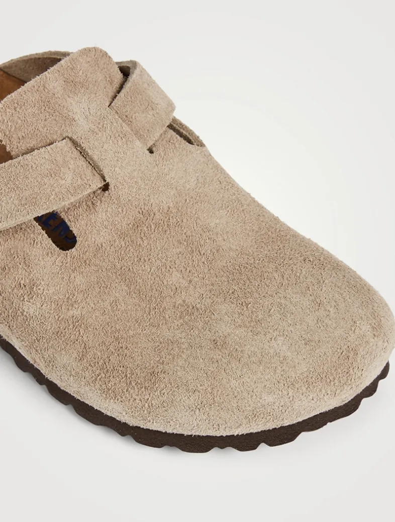 Boston Suede Slide Sandals