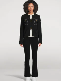 Bouclé Down Cardigan