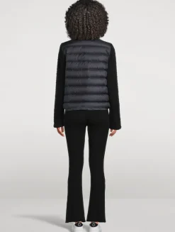 Bouclé Down Cardigan