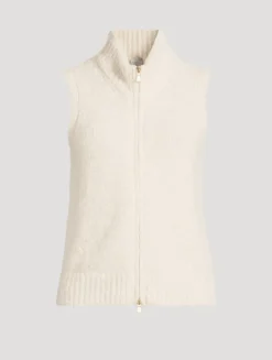Bouclé Zip-Front Vest