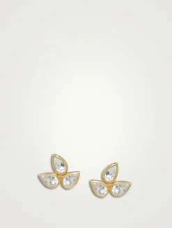 Bouquet 14K Gold Fleur De Lis Stud Earrings