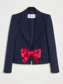 Bow-Trimmed Blazer