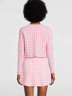 Bridgette Checkered Knit Cardigan