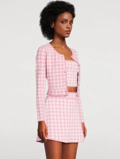 Bridgette Checkered Knit Cardigan