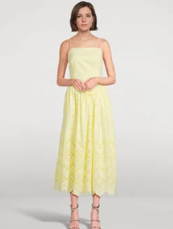Broderie Anglaise Midi Dress