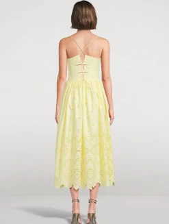 Broderie Anglaise Midi Dress