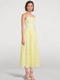 Broderie Anglaise Midi Dress